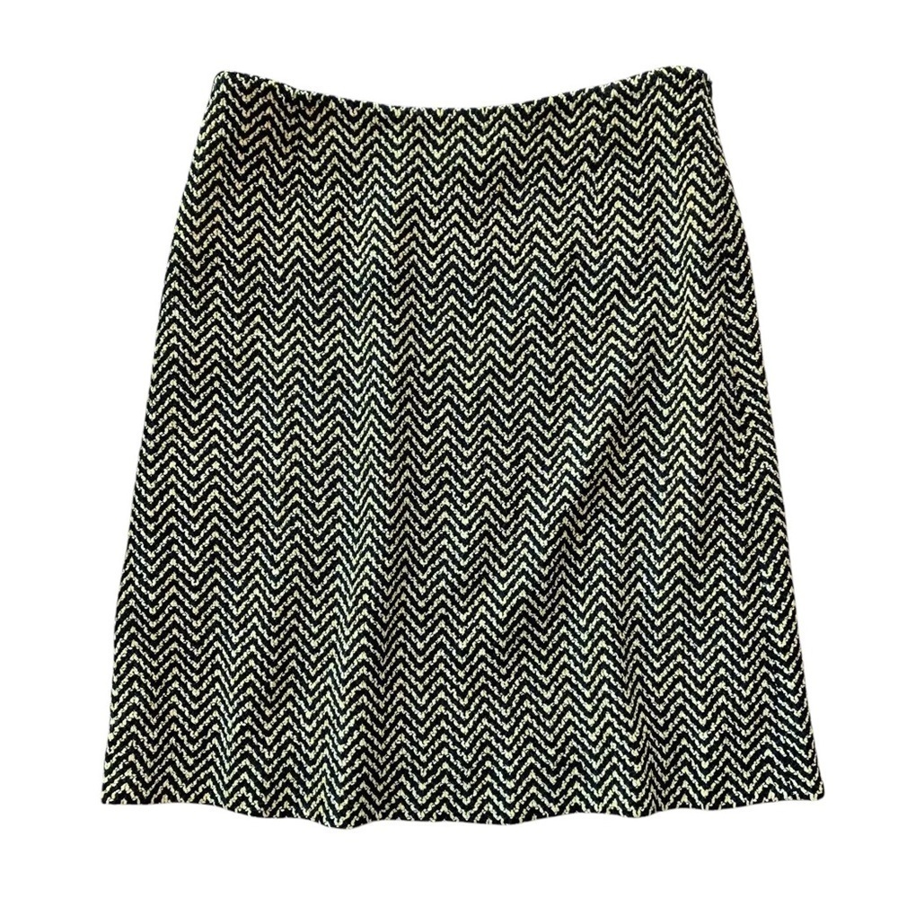 Versus Versace Italy Chenille Knit Wool Blend Pencil Skirt Black Tan IT 30/44